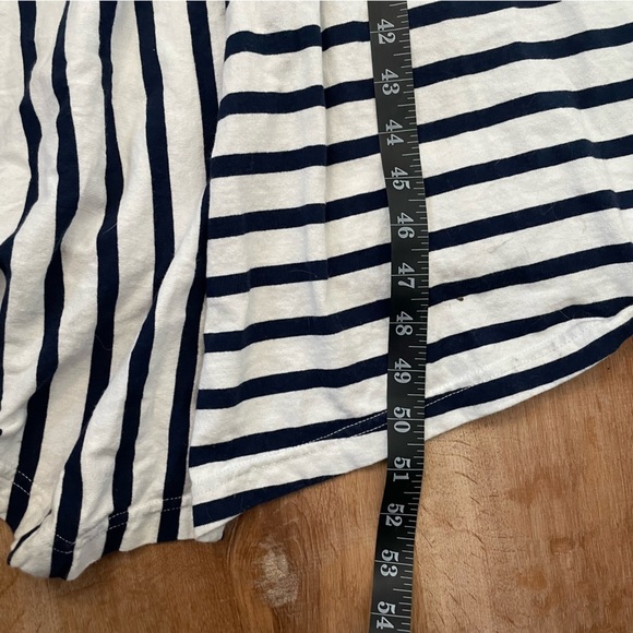 FP Beach ~Navy + White Striped Cotton Capri Sleeveless Midi Dress in size Large - Picture 11 of 14